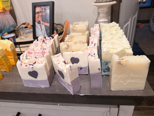 Bare & Gentle Bar — plain unscented handcrafted soap with oat top
