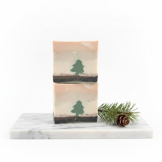 Mahogany Ember artisan soap - clean white background side view