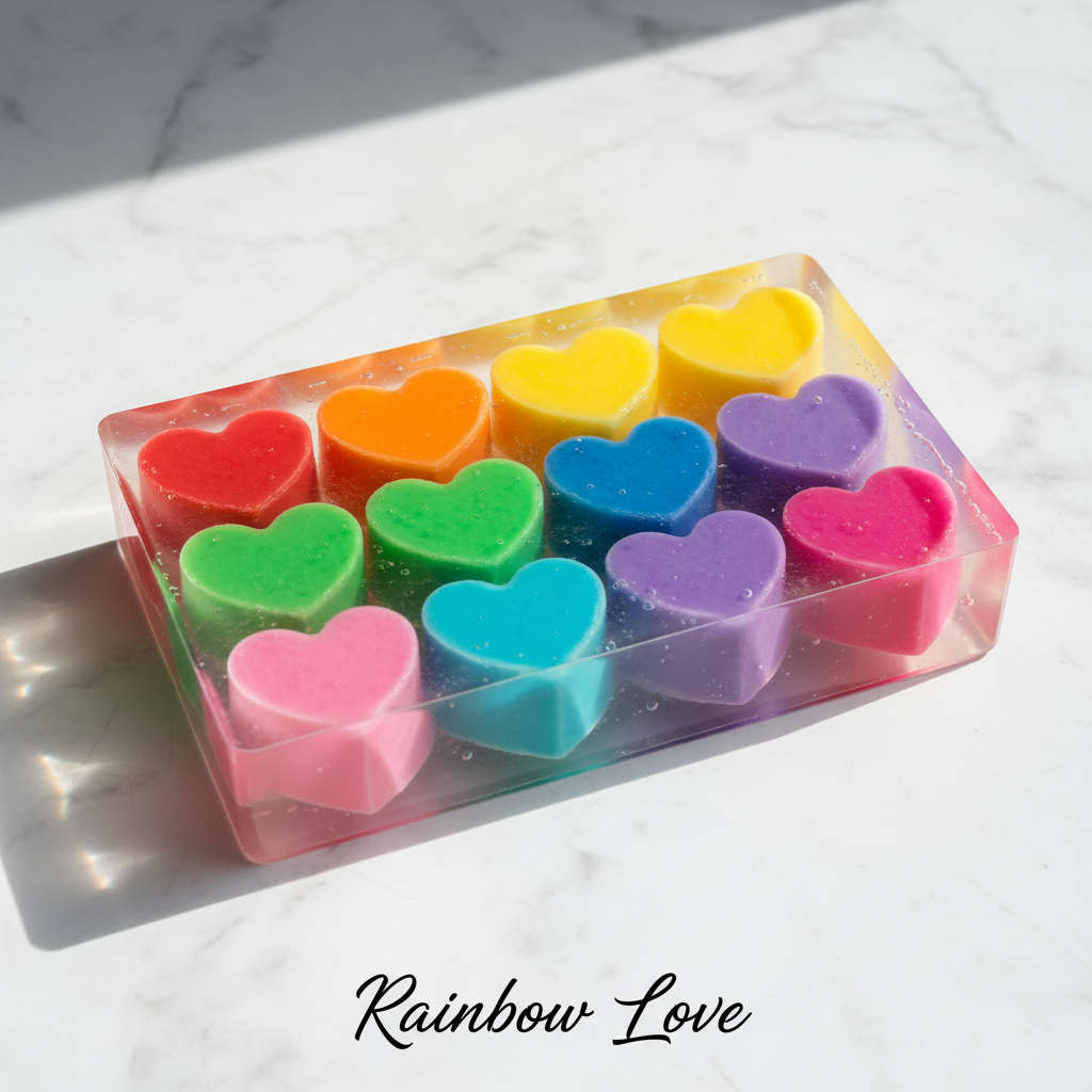 Heart Soap - Rainbow Love